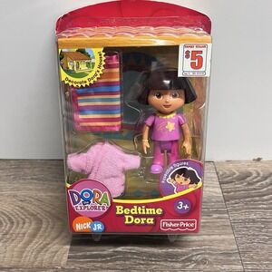 Vintage Dora The Explorer BEDTIME POSEABLE FIGURE NICK JR. Doll Toys 90's NIP